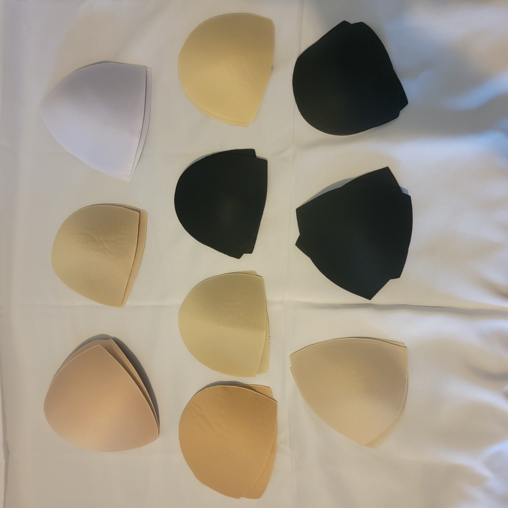 Multi-Pack Women's Bra Inserts - Black, Beige, Cream